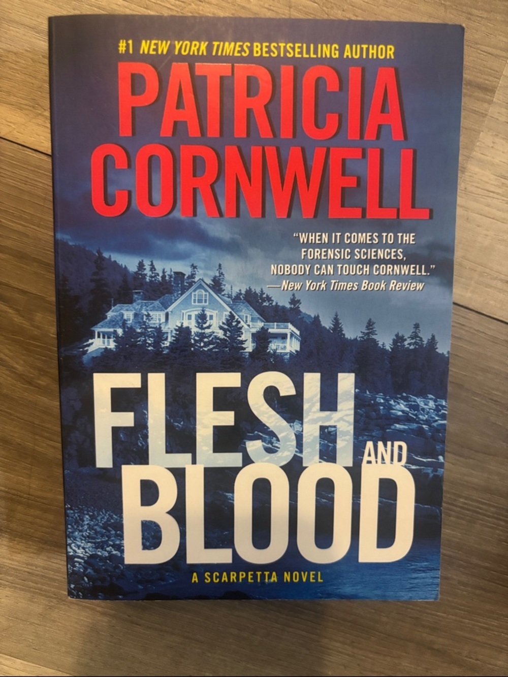 Patricia Cornwell "Flesh and Blood" Paperback Novel - Blue/Red Cover